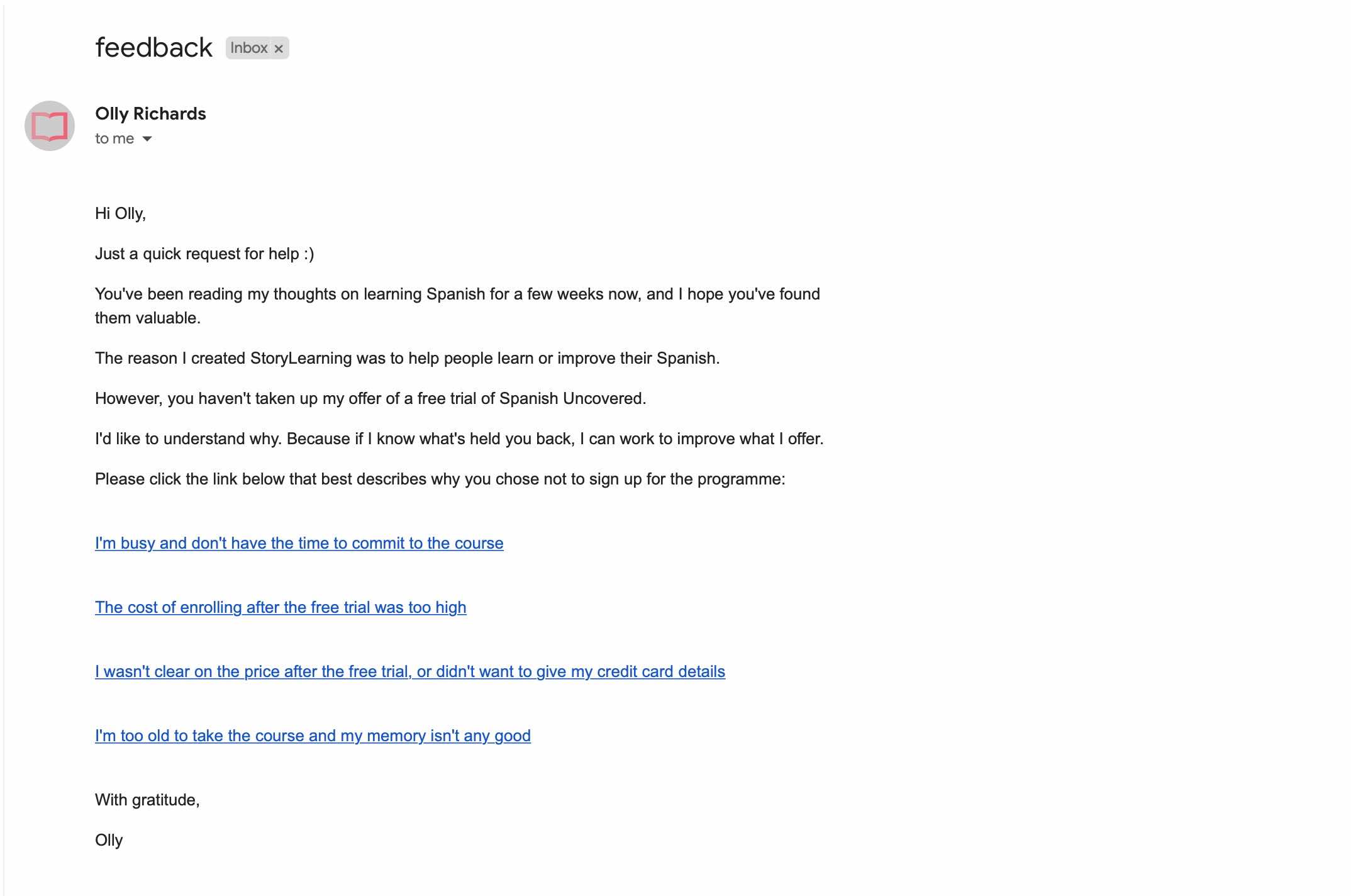 the DOE email